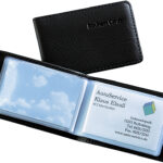 sigel visitekaartmap lederlook, zwart, mat