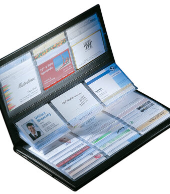 sigel visitekaartjes-album, zwart, mat