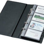 sigel visitekaart-ringband, zwart, mat, eenrijig