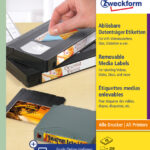 AVERY Stick+Lift diskette-etiketten 3,5', 25 vel A4, verwijderbaar, wit