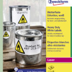 AVERY folie-etiketten weersbestendig, 210 x 297 mm, 20 vel A4, permanent, wit, mat