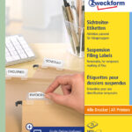 AVERY Zweckform Stick+Lift zichtruiter-etiketten, wit