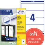 AVE Rugetiket zelfklevend L6061-100 192x59mm wit 1 pak