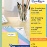 AVERY Mini-etiketten, 25,4 x 10 mm, wit, 25 vel, permanent