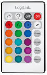 LogiLink RGB-LED-strip met afstandsbediening, zelfklevend, 3 m