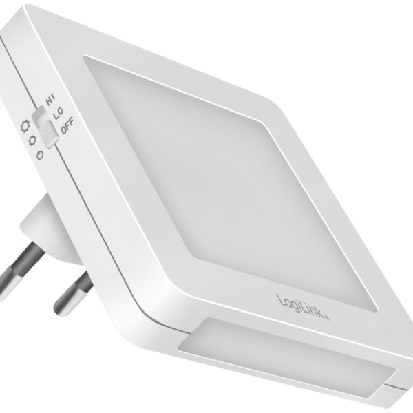LogiLink LED-orientatielicht met schemersensor, wit