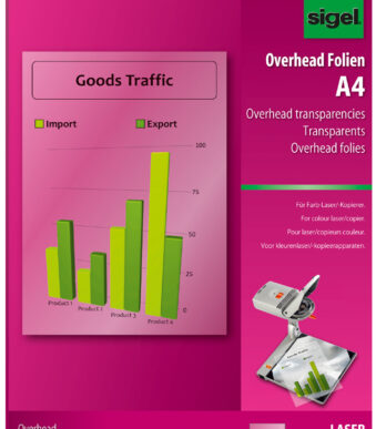 sigel Color laser/kopieer-folie, DIN A4, transparant