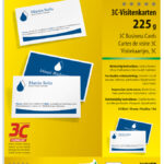 sigel visitekaartjes 3C, 85 x 55 mm, 225 g/m2, hoogwit