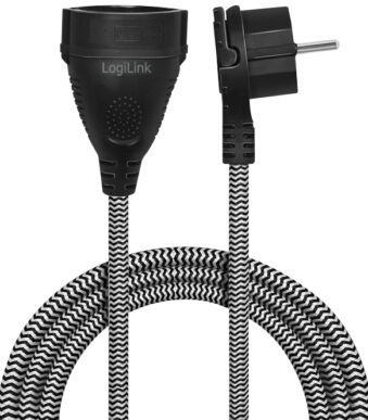 LogiLink randaarde-verlengkabel stroom, 3,0 m