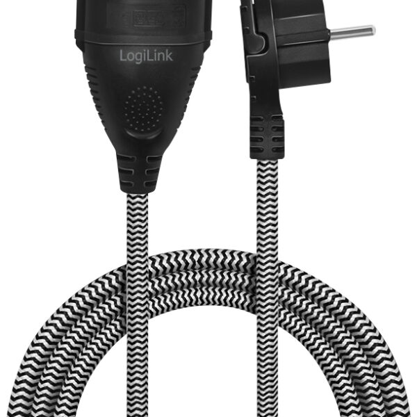 LogiLink randaarde-verlengkabel stroom, 3,0 m