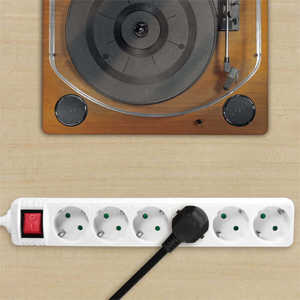 LogiLink stekkerdozenlijst, 6-voudig, met schakelaar, wit