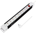 LogiLink stekkerdozenlijst, 8-voudig, met schakelaar, wit/zwart