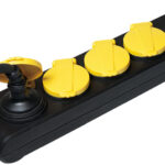 LogiLink stekkerdozenlijst, 4-voudig, zwart, IP44