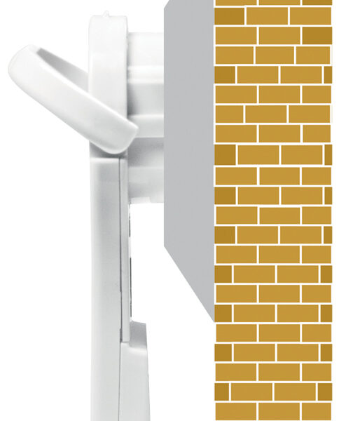 LogiLink platte haakse stekker voor zelfmontage, wit