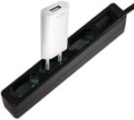 LogiLink Euro-stekkerdozenlijst, 3-voudig, zonder schakelaar, wit