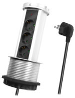 LOGILINK stopcontacteneenheid Pop-Up, 3-voudig, randaarde