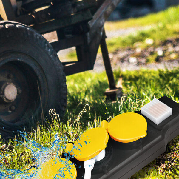 LogiLink Outdoor-stekkerdozenlijst, 5-voudig, zwart, IP44