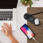 LogiLink stopcontactenlijst, 3-voudig, textielkabel, zwart