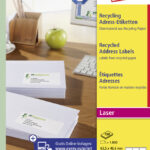 AVERY Recycling adres etiketten, 63,5 x 46,6 mm, naturelwit, permanent, 100 vel A4