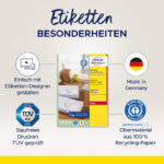 AVERY Recycling adres etiketten, 63,5 x 46,6 mm, naturelwit, permanent, 100 vel A4