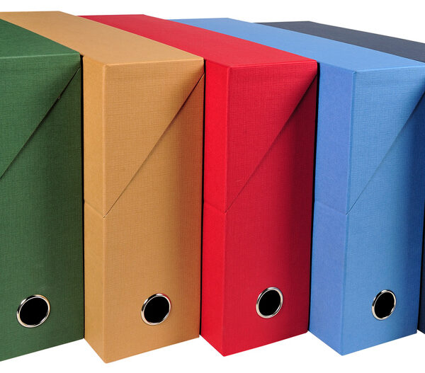 EXACOMPTA archiefbox, karton, 90 mm, kleuren assorti