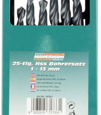 BRÜDER MANNESMANN spiraalboren-set, 25-delig