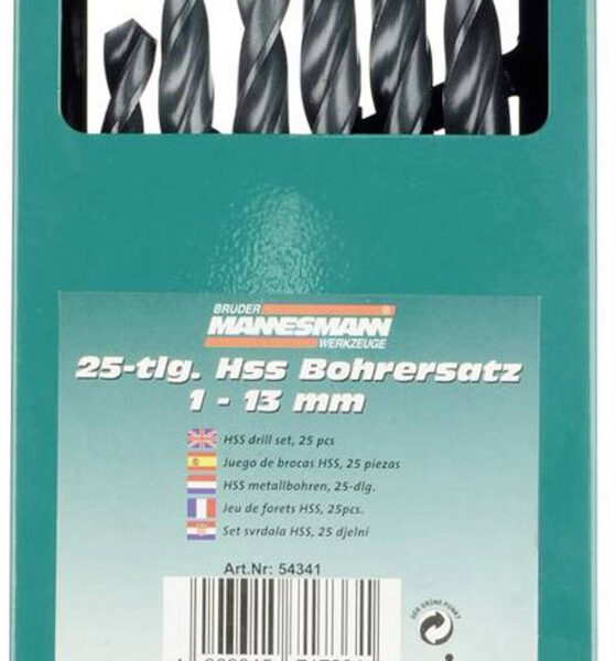 BRÜDER MANNESMANN spiraalboren-set, 25-delig
