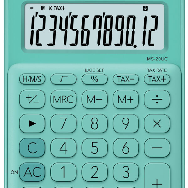 CASIO zakrekenmachine MS-20UC-GN, groen