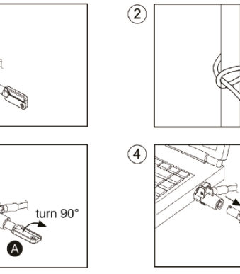 LogiLink Noble-Lock-Notebookslot, met 2 sleutels