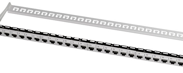 LogiLink Modulair Patch Panel Cat. 6A, 24 poorts, lichtgrijs