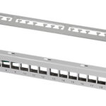 LogiLink 19´ Keystone Patch Panel, afgeschermd, lichtgrijs
