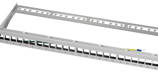 LogiLink 19´ Keystone Patch Panel, afgeschermd, lichtgrijs