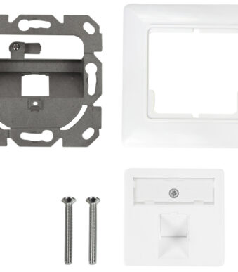 LogiLink inbouwdoos voor Keystone-Module, enkelvoud, helderwit
