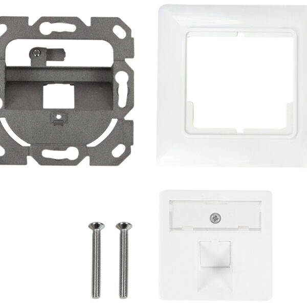 LogiLink inbouwdoos voor Keystone-Module, enkelvoud, helderwit