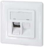 LogiLink inbouwdoos voor Keystone-Module, 2-voudig, helderwit