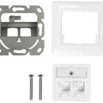 LogiLink inbouwdoos voor Keystone-Module, 2-voudig, helderwit