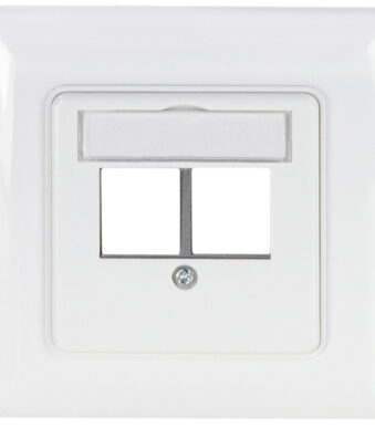 LogiLink inbouwdoos voor Keystone-Module, 2-voudig, signaal-wit (als RAL 9003)