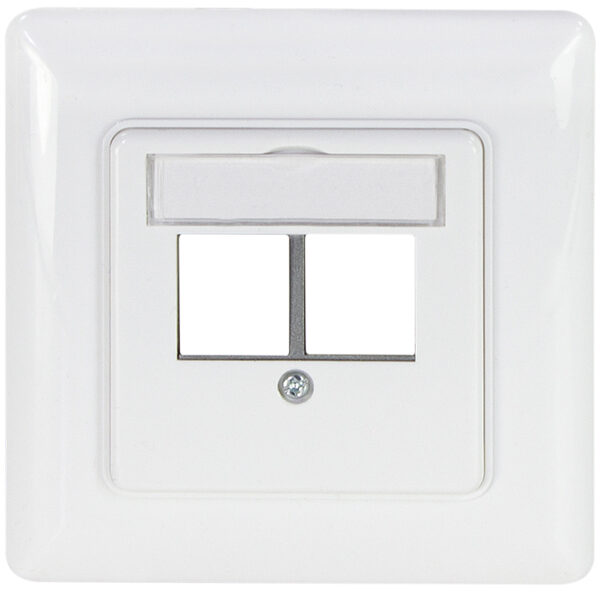 LogiLink inbouwdoos voor Keystone-Module, 2-voudig, signaal-wit (als RAL 9003)