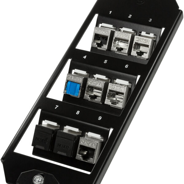 LogiLink Keystone bracket, 3-voudig, voor 9 Keystone modules