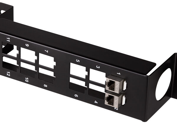 LogiLink 10' Keystone Patch Panel, 12-poorts, zwart