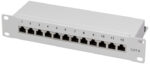 LogiLink 10´ Patch Panel Cat. 6, afgeschermd, 12 poorts, 1 HE