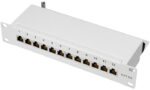LogiLink 10´ Patch Panel Cat. 6A, 12-poorts, lichtgrijs, 1HE