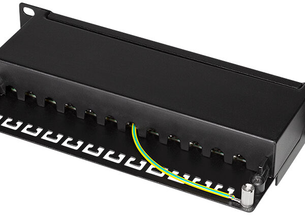 LogiLink 10´ Patch Panel Cat. 6A, 12-poorts, zwart, 1HE