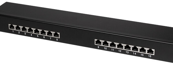 LogiLink 19´ Patch Panel Cat. 6 EconLine, 16 poorts, zwart