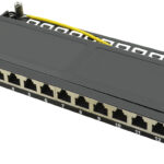 LogiLink 10´ Patch Panel Cat. 6A, 12 Ports, zwart, 0,5 HE