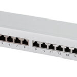 LogiLink 19´ Patch Panel Cat. 6A, 16 poorts, lichtgrijs, 1 HE