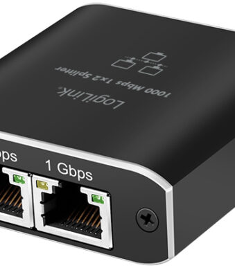 LogiLink Gigabit Ethernet Splitter, RJ45/USB-C - 2x RJ45