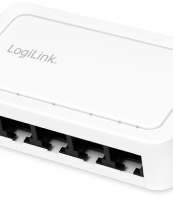 LogiLink Desktop Gigabit Ethernet Switch, 5-poorts, wit