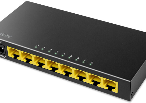 LogiLink Desktop Gigabit Ethernet Switch, 8-poorts, zwart