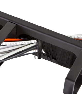 LogiLink 19' kabelmanagementpaneel, 1 HE, 4 kabelbeugels, zwart (RAL 9005)